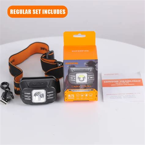 SUPERFIRE 1000 Lumen Induction Headlamp Mini USB Rechargeable