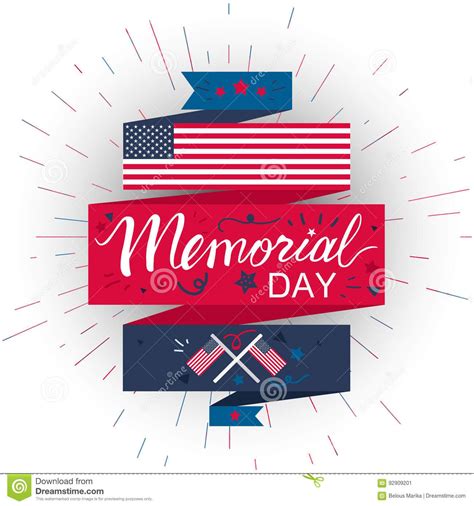 Memorial Day Banner Stock Illustration Illustration Of Flag 92909201 Memorial Day Banner