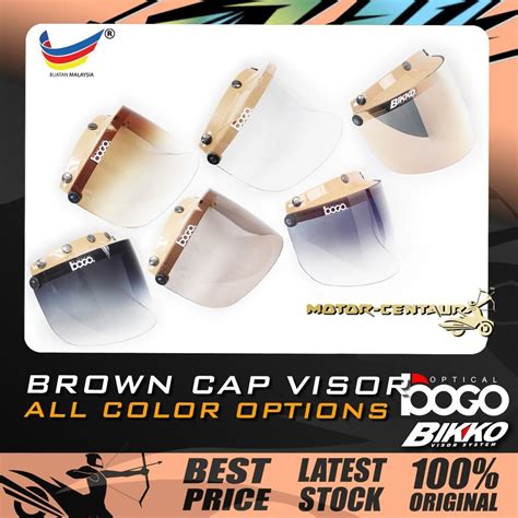 BIKKO BOGO VISOR BG BK BKK 05 CLEAR TINTED 2 TONE CRYSTAL GOLD LIGHT BROWN NUDE CAP FOR MS88
