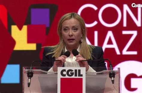 Meloni Al Congresso Della Cgil Nel Silenzio Della Platea Tiscali Notizie