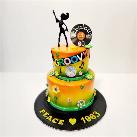 Retro 60s Theme Cake Sooperlicious Cakes