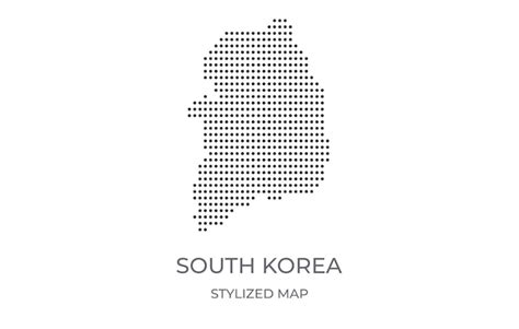 Premium Vector Dotted Map Of South Korea In Stylized Minimalist Style