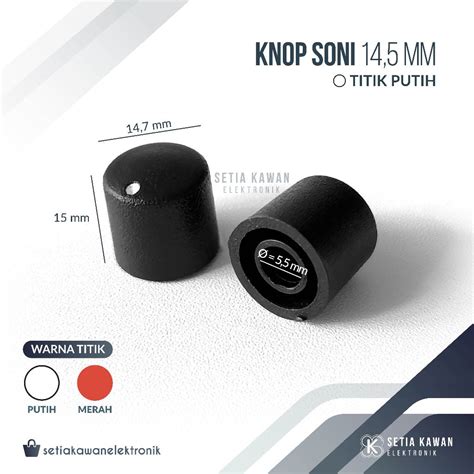 Jual Knop Potensio Soni 14 5 Mm Plastik Hitam Kenop Putar Volume