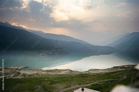 Tehri lake surrounded by mountains in Uttarakhand, india, Tehri Lake is ...