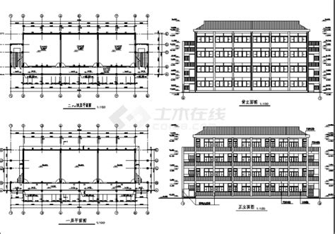 苏州大学二套教学楼建筑设计施工cad图纸（含说明）图纸设计说明土木在线