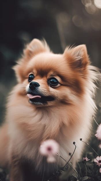 Un Perro Con Una Lengua Rosa Foto Premium