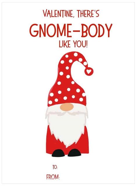 Free Printable Gnome Valentines The Happier Homemaker