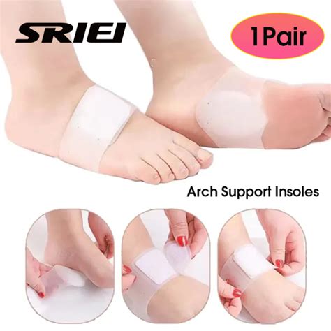 SRIEI 1Pair Arch Support Pad Gel Orthotic Insoles Orthopedic Flat Foot