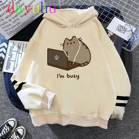 Hot The Pusheen Bluza Z Kapturem Z Motywem Kota Kobiety M Czy Ni