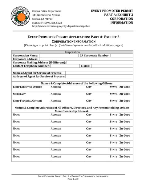 Fill Free Fillable Forms City Of Covina