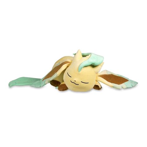 Sleeping Leafeon Poké Plush 16 In Pokémon Center Official Site