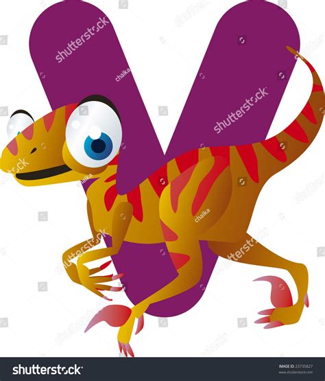 Vector Dino Alphabet V Is For Velociraptor Shutterstock