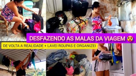 DESFAZENDO AS MALAS DA VIAGEM DE VOLTA A REALIDADE LAVEI ROUPAS E