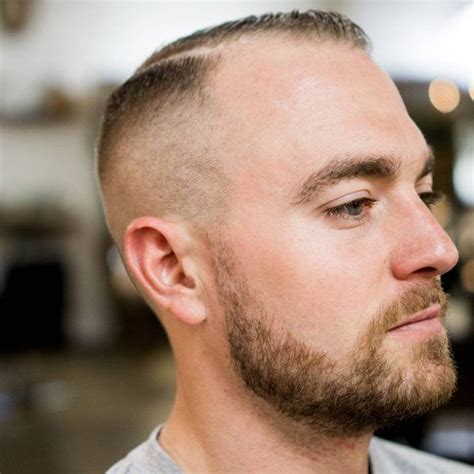 Crew With A Part Haircuts For Balding Men Balding Mens Hairstyles Cool Haircuts Hairstyles