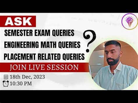 Live Q A Session Resolving Semester Exam Doubts Placement