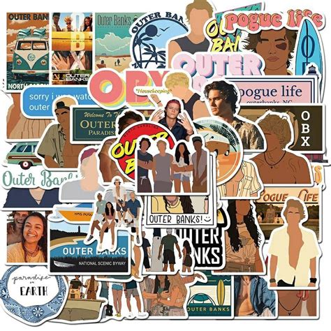 Outer Banks Stickers Pcs Sticker Sets Laptop Water Etsy