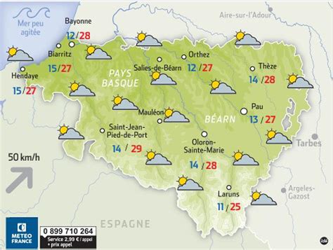 La M T O De Ce Mardi En B Arn Et Soule En Vigilance Jaune Pour Vent