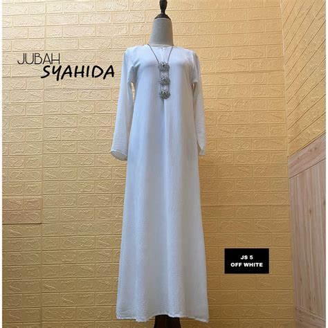 Jubah Syahida By Imriana Jubah Putih Umrah Haji Cey Ironless Plus