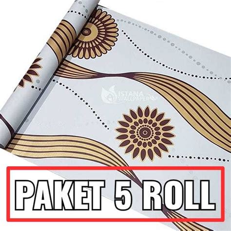 Paket Roll Wallpaper Stiker Dinding Cakra Gold Ukuran Cm X M