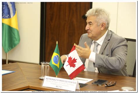 Ministro do MCTIC Marcos Pontes recebe o Embaixador Canadá Riccardo