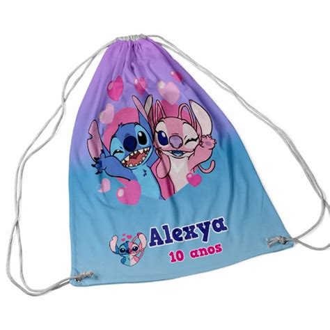 Mochilinha Mochila Stitch Stit E Angel Lembrancinha Festa Elo7