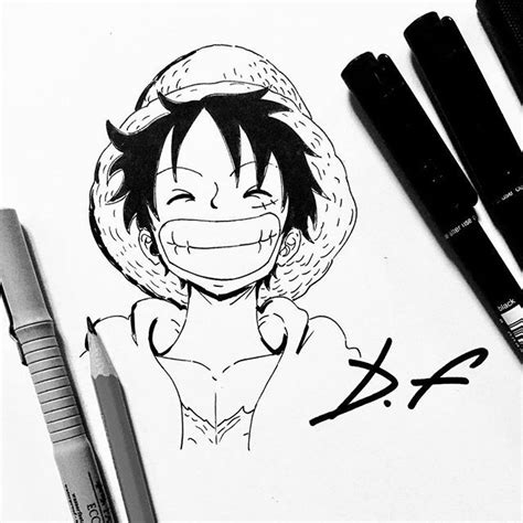 Easy Sketch One Piece Luffy Drawing