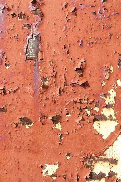 Texture Rusty Metal Background Surface Peeling Paint Wall Vintage