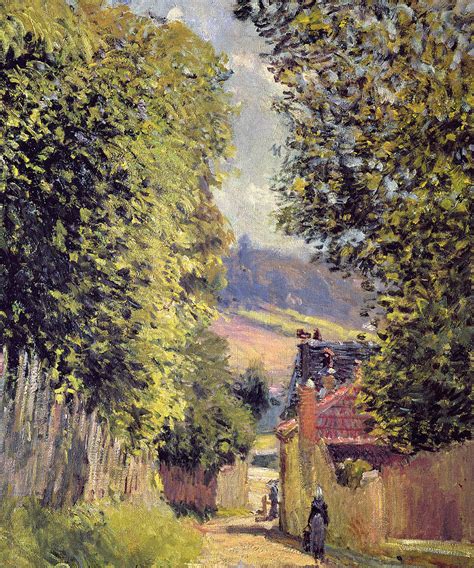 A Road In Louveciennes Painting By Alfred Sisley Fine Art America