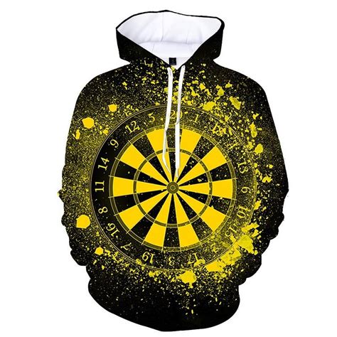 3d Printed Dart Board Hoodies Men Autumn Long Sleeved Hoodie Casual