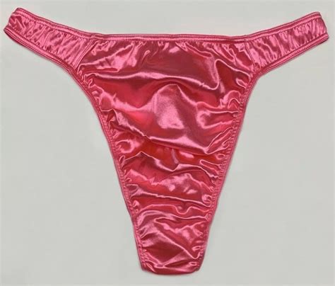 Second Skin Satin Thong Pink Etsy