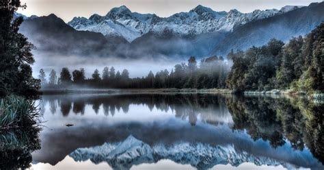 Lake Matheson Reflection, Westland Tai Poutini National Park, New ...