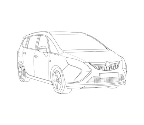 Premium Vector | Car line art and outline illustration