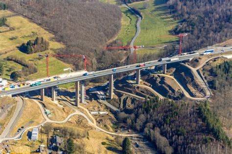 Luftaufnahme Eisern Baustelle Zum Sanierung Und Instandsetzung Des