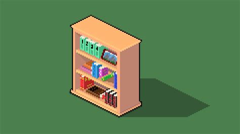 Isometric Bookshelf R PixelArt