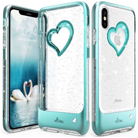 VENA IPhone Xs Max Glitter Case VLove Heart Shape CornerGuard