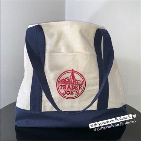 Trader Joe’s Bags Trader Joes Tote Bag Cotton Reusable Washable New Poshmark