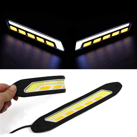 NEW LED DRL Flexible Daytime Running Light Waterproof Universal COB DRL