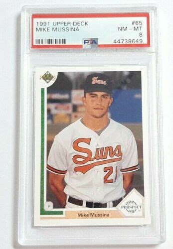 Upper Deck Mike Mussina Rookie Card Rc Graded Psa Nm Mint