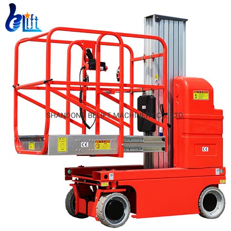 Workshop Warehouse Access Platform Self Propelled Single Vertical Mast