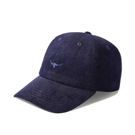 Rm Williams Cap Longhorn Steers Head Mini Logo Navy Corduroy A Farley