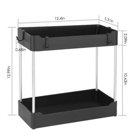 2 Tier Under Sink Shelf Organizer Space Saving Under Bathroom Sink