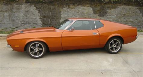 Orange 1972 Ford Mustang Fastback