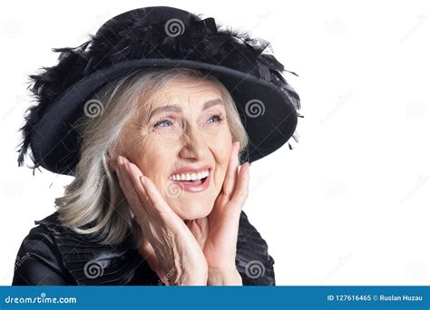 Gorgeous Mature Woman Posing On White Background Stock Image Image Of Person Lady