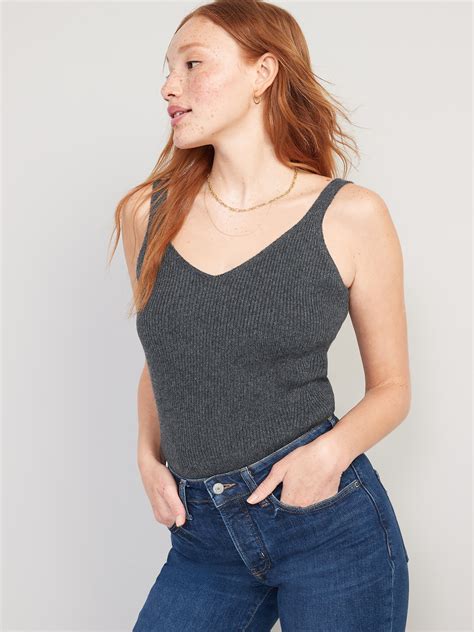 V Neck Rib Knit Sweater Tank Top Old Navy