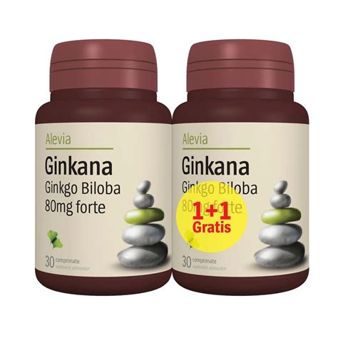 Ginkana Ginkgo Biloba Mg Forte Cp Cp Alevia Pret Lei