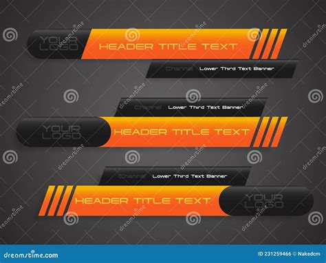 Abstract Broadcast News Lower Thirds Template Stock Vector