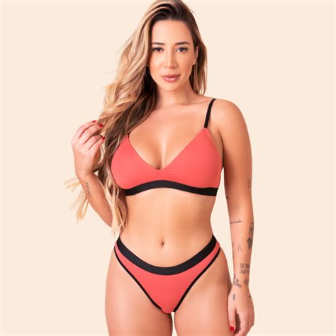 Conjunto Lingerie Lu Top Tri Ngulo Bojo Remov Vel Moda Intima