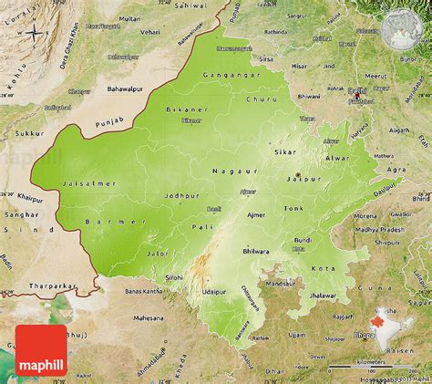 Political Map Of Rajasthan Physical Outside 54 OFF