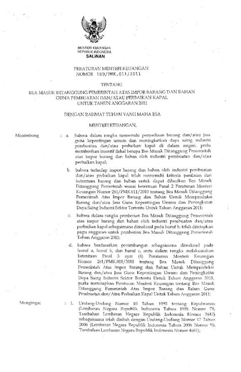 PDF MENTERIKEUANGAN REPUBLIK INDONESIA SALINAN Repository Beacukai