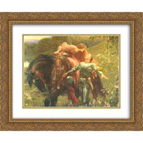 La Belle Dame Sans Merci 2x Matted 15x18 Gold Ornate Framed Art Print By Sir Frank Dicksee